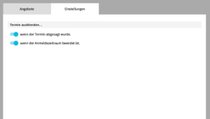 Termine ausblenden