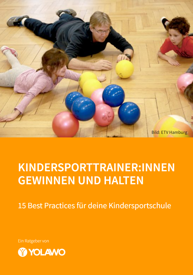 Titelseite des Workooks zur Gewinnung von Kindersportrainer:innen